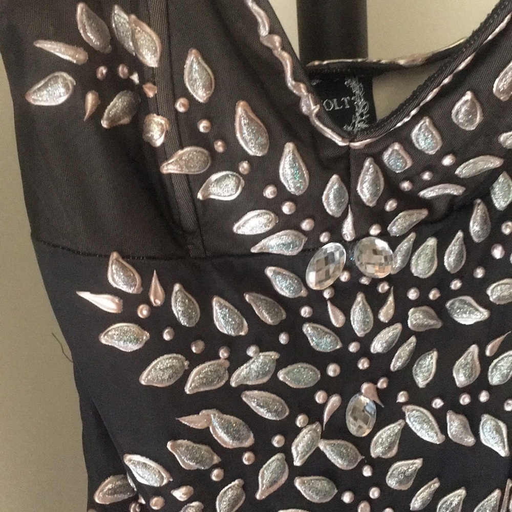 HOLT Miami strapless hand painted dress